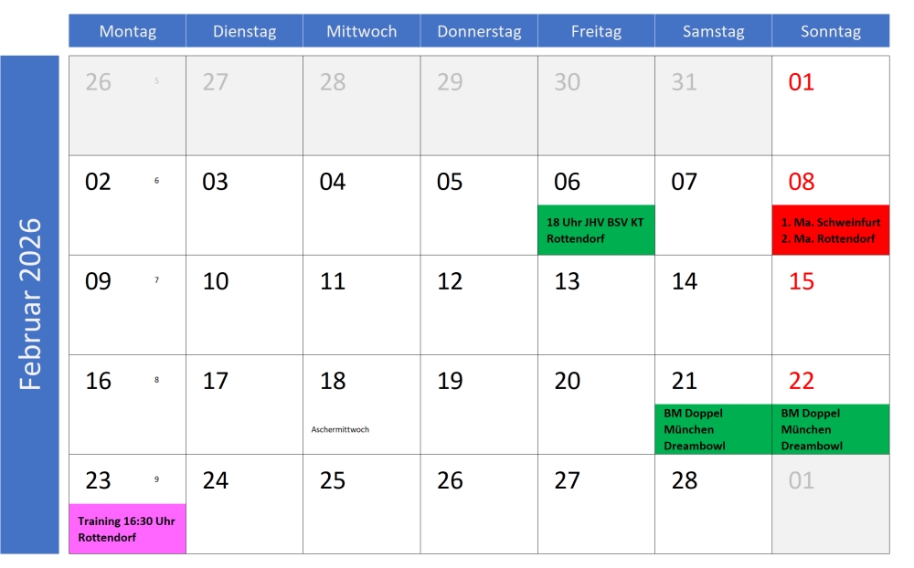Termine Februar