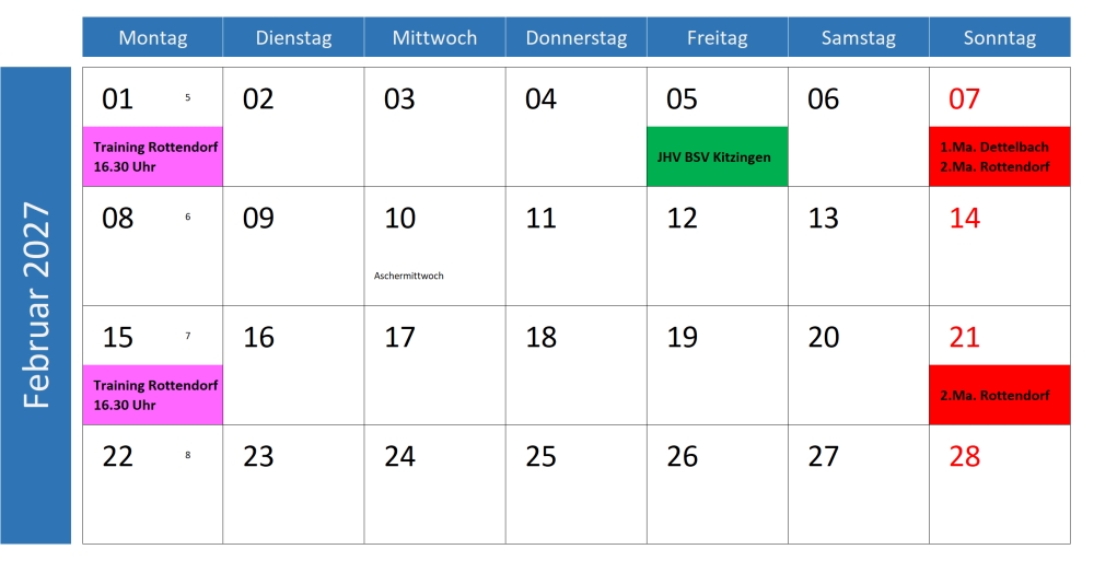 Termine Februar